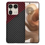 Trden TPU ovitek Techsuit Carbonite FiberShell za Motorola Edge 50 Ultra - red vortex