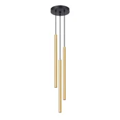 Sollux SL.1197 - Zlatni luster na sajli PASTELO 3xG9/8W/230V