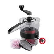 GEFU Spiralfix slicer Manual Black, Transparent Stainless steel