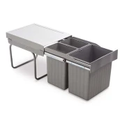 292 KOŠ ZA SMETI PVC SIV 16l+7,5l+7,5l