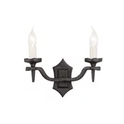 Elstead RY2B-BLACK - Zidno svetilo RECTORY 2xE14/60W/230V