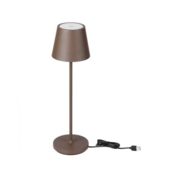 V-TAC LED STOLNA LAMPA 1.5W, 150LM, 3000K, 4400MAH, STALAK ZA PUNJENJE, CRVENA SMEÐA CORTEN, IP54