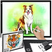 Velika grafična USB LED tablica A3 za slikanje in skiciranje
