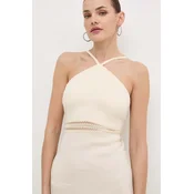 Patrizia Pepe Poletna obleka 2A2729/A268-W362 Écru Slim Fit