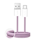 slomart Kabel Puro Fabrik 2.0 10W USB-A - USB-C v opletih 1,5 m - roza