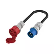 Adapter za elektricne automobile CEE 16A (plavi, jednofazni) na CEE 16A