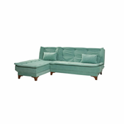 Atelier Del Sofa Kotna raztegljiva sedežna garnitura, Kelebek Köşe levo - morsko zelena