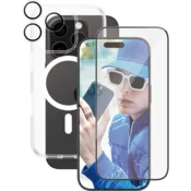 Bundle Hoops + Kaljeno steklo UWF + Ovitek Urban Combat za iPhone 16 Pro, CARE