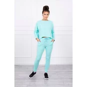 Set with an oversized blouse mint