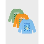 Sinsay - Paket od 3 majica s dugim rukavima Pokémon - šareno