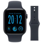 slomart Apple Watch SE 3 GPS + Cellular 44mm polnočni, športni pašček modri M/L