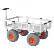 VEVOR Ribiški voziček 112x65x20 cm 159 kg 6 držalcev za palice aluminijast okvir