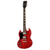 Gitara Harley Benton - DC-580LH CH, elektricna, crvena