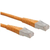 ROLINE Roline 21.15.1337 RJ45 omrežni kabel\, Patch kabel CAT 6 S/FTP 1.00 m oranžna 1 kos, (20414072)