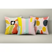 Aberto Design Set dekorativnih jastucnica Asr_plw25-10, 43x43 cm, 3 komada, Šarena