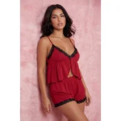 Trendyol Milla ženski set pidžama Thmss26Pt00083, burgundac-bordo