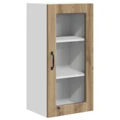 Vidaxl Stenski stekleni omarica LUCCA Artisan hrast 40 x 31 x 80 cm