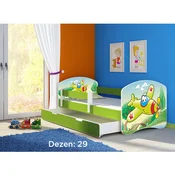 Deciji krevet ACMA II 140x70 F + dusek 6 cm GREEN29