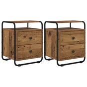 vidaXL Nočna omarica 2 kos Star les 40 x 36,5 x 50 cm Inženirski les