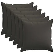 vidaXL Prevleka za blazino 6 pcs HOUTEN Temno siva 70 x 70 cm