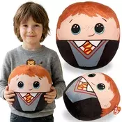 sarcia.eu TY Harry Potter Ron Weasley Mehka okrasna blazina, SQUISHY BEANIES, okrasna blazina za sobo – okrogla plišasta igračka 22cm