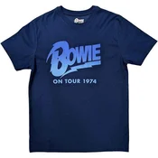 David Bowie On Tour 1974 Denim Blue M Majica