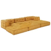 vidaXL Modularni kavč 2 pcs Rumena 70 x 70 x 56 cm blago