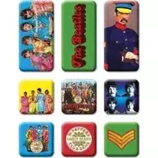 The Beatles Sgt Pepper 9 Piece Set Magnet