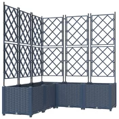 Vrtna saksija 5 pcs Sivi 120 x 120 x 143 cm Plastika
