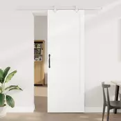 vidaXL Drsna vrata Bela 83 x 232 cm Trdna borovina