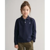 Gant unisex za otroke. 802550 Mornariška polo majica z dolgimi rokavi Shield (2anos= 92cm), Priložnostno, Bombaž, Dolg rokav,