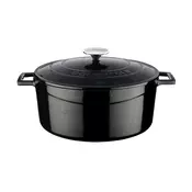 Saucepan, cast iron, 28 cm, 6.7 l, Folk, black - LAVA