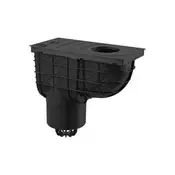 Enpro Sifon za strešni odtok Roof drain trap straight DN O 125 mm, black