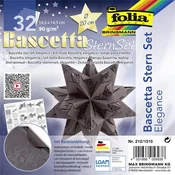 Set Bascetta zvijezda, 14,5 x 14,5 cm, 90 g, 32 lista, FOLIA, Brown Indian Dream 212/1515
