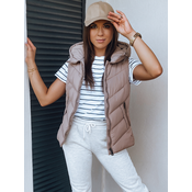 Womens quilted vest LENA camel Dstreet