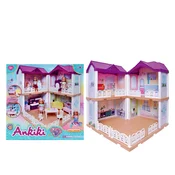 Masen Toys AnKiky Vila za sestavljanje s štirimi spalnicami, 108 delov