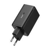 BASEUS GaN6 Pro 100W EU brzi punjač adapter sa kabelom crno