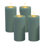 Northix LED voščene sveče 18 cm 4 kos brezplamenske topla bela