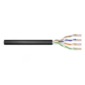 CAT 5e U-UTP outdoor installation cable, 100 MHz Fca (PVC), AWG 24/1, 500 m paper box, sx, black