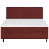 Welnova POSTELJA BOXSPRING 180 cm x 200 cm , les, tekstil bordo
