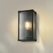 Searchlight Zunanja stenska svetilka Cincinnati, črna, širina 16 cm, kovina - Sodobni - črna, prosojna - Aluminij