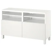 BESTA TV-omarica z vrati, bela/Laxviken/Stubbarp bela, 120x42x74 cm