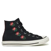 Modne superge Converse Chuck Taylor All Star Rose Cross Stitch A13657C Črna