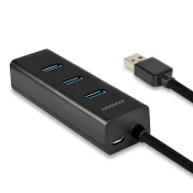 AXAGON HUE-S2BL 4x USB3.0 Charging Hub 1.2m Cable, MicroUSB Charging