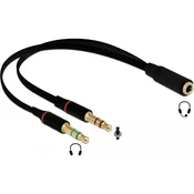 DeLOCK 65967 avdio kabel 0,2 m 3.5mm 2 x 3.5mm Črna