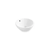 Bathco 4015 - Umivalnik za pult CASTELLON, O 35 cm, porcelan/bela