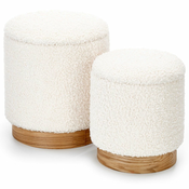Halmar Stolice CANCUN set, cream / natural (1p=1kpl)