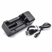 Polnilec za baterije Li-Ion 18500/18650/14500/18350, MicroUSB