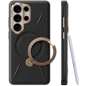 Premium ovitek Torras QPRO Leather za Samsung Galaxy S26 Ultra - lovry black