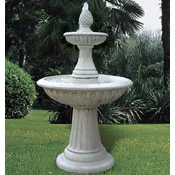 Casa Padrino baroque fountain gray A� 93 x H. 150 cm - Round garden fountain - Made in Italy